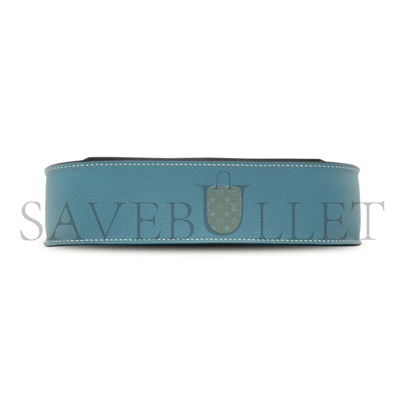 HERMÈS JYPSIERE MINI BLEU JEAN EVERCOLOR (23*17*5cm) 